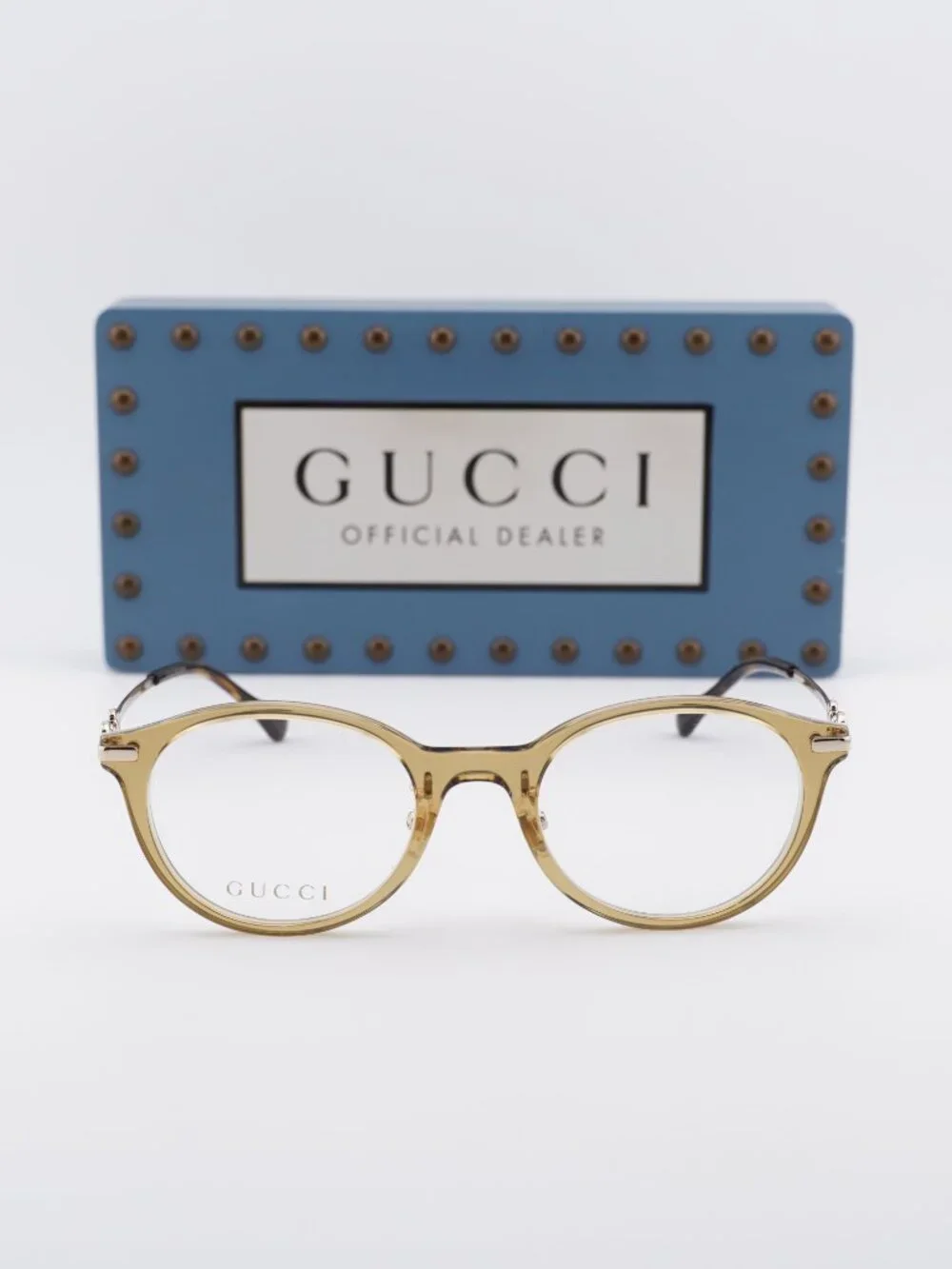 Gucci GG1904OJ 003 Round Eyeglasses 50mm - Yellow / Gold